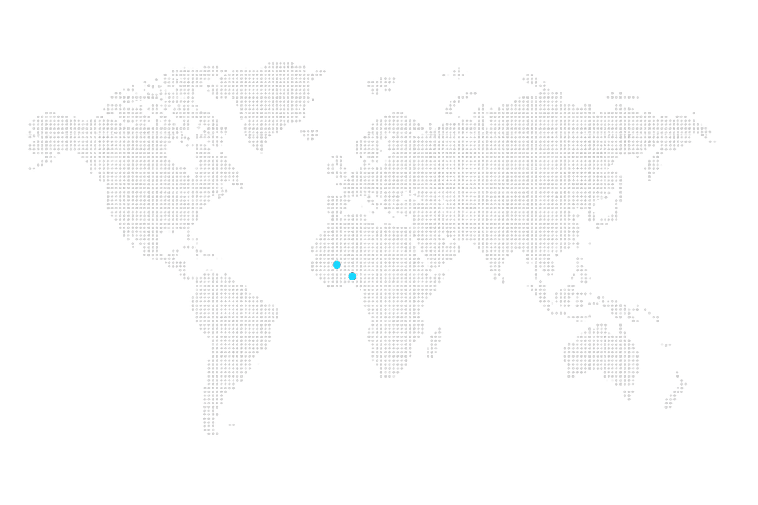 World map highlighting Nigeria, home to Stohb, Bucknor and Durson's Lagos and Abuja offices